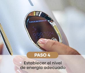 Imagen que muestra el paso cuatro de como depilarse con la Bye Bye IPL